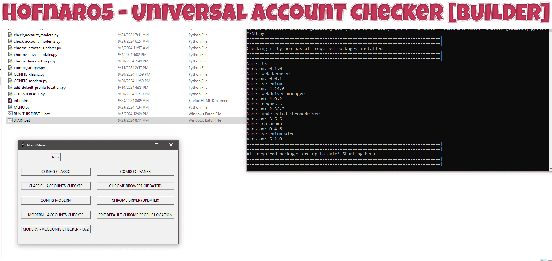 [Image: HOFNAR05-UNIVERSAL-ACCOUNT-CHECKER-BUILDER-text.gif]